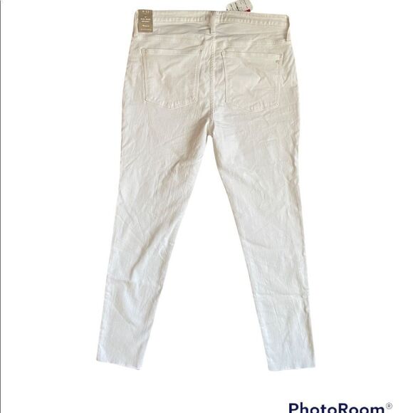 Madewell 9” Mid-Rise Skinny Jeans in Pure White size W 33 NWT - Picture 10 of 12